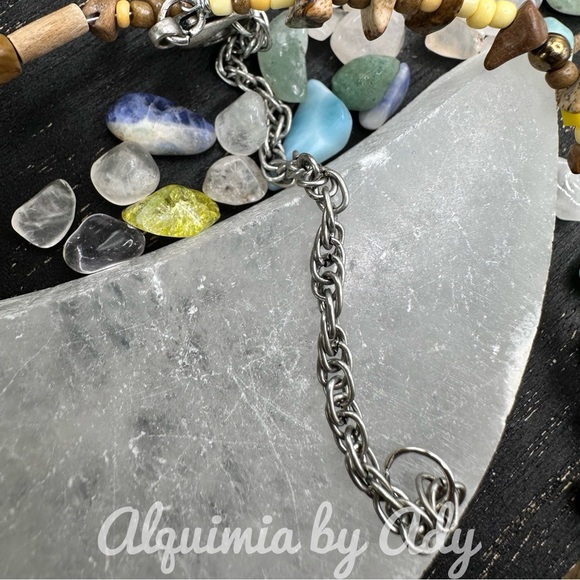 Alquimia Multicolor Beaded Necklace with Cross Pendant - Picture 9 of 9